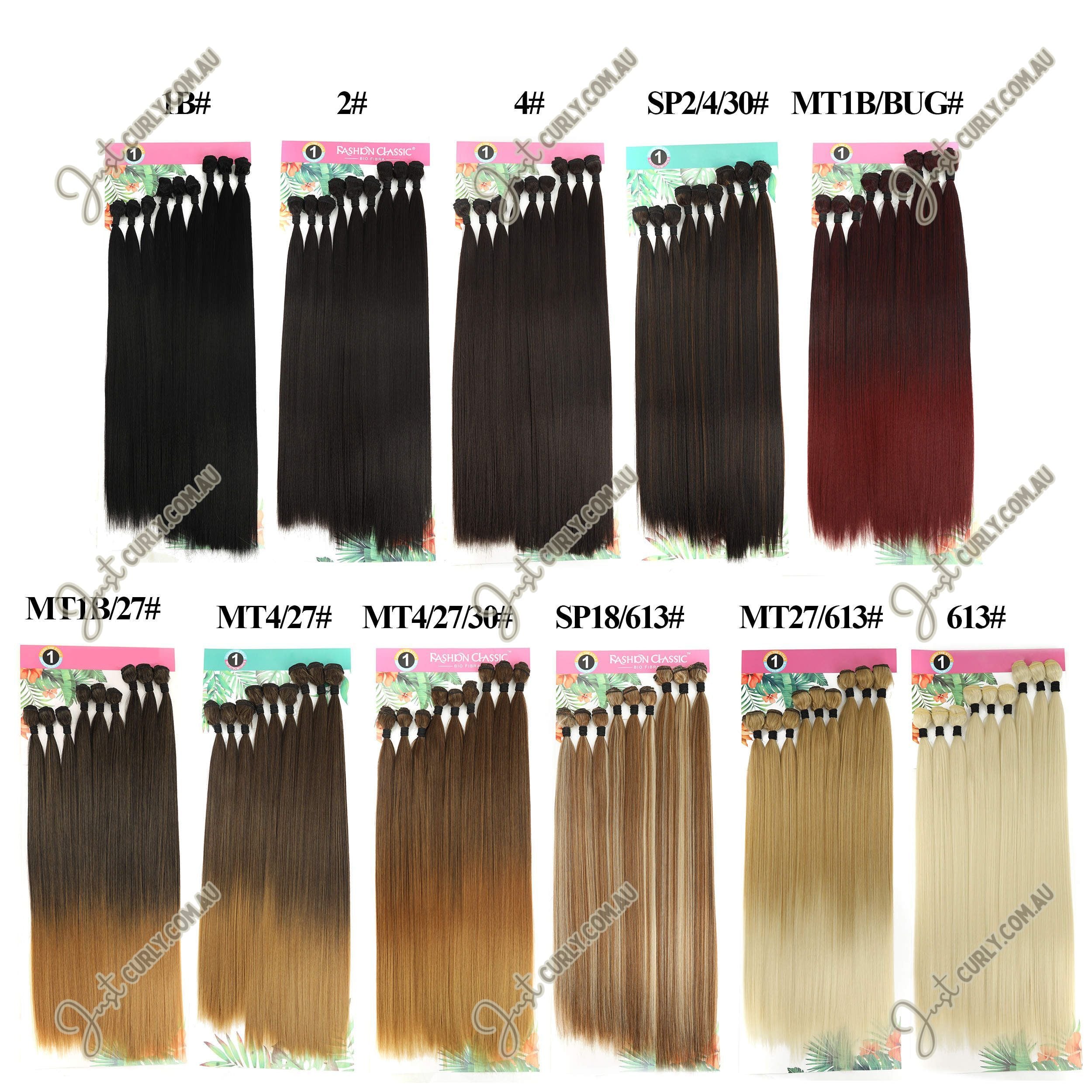 Fashion Classic Straight Synthetic Hair Bundles 27"