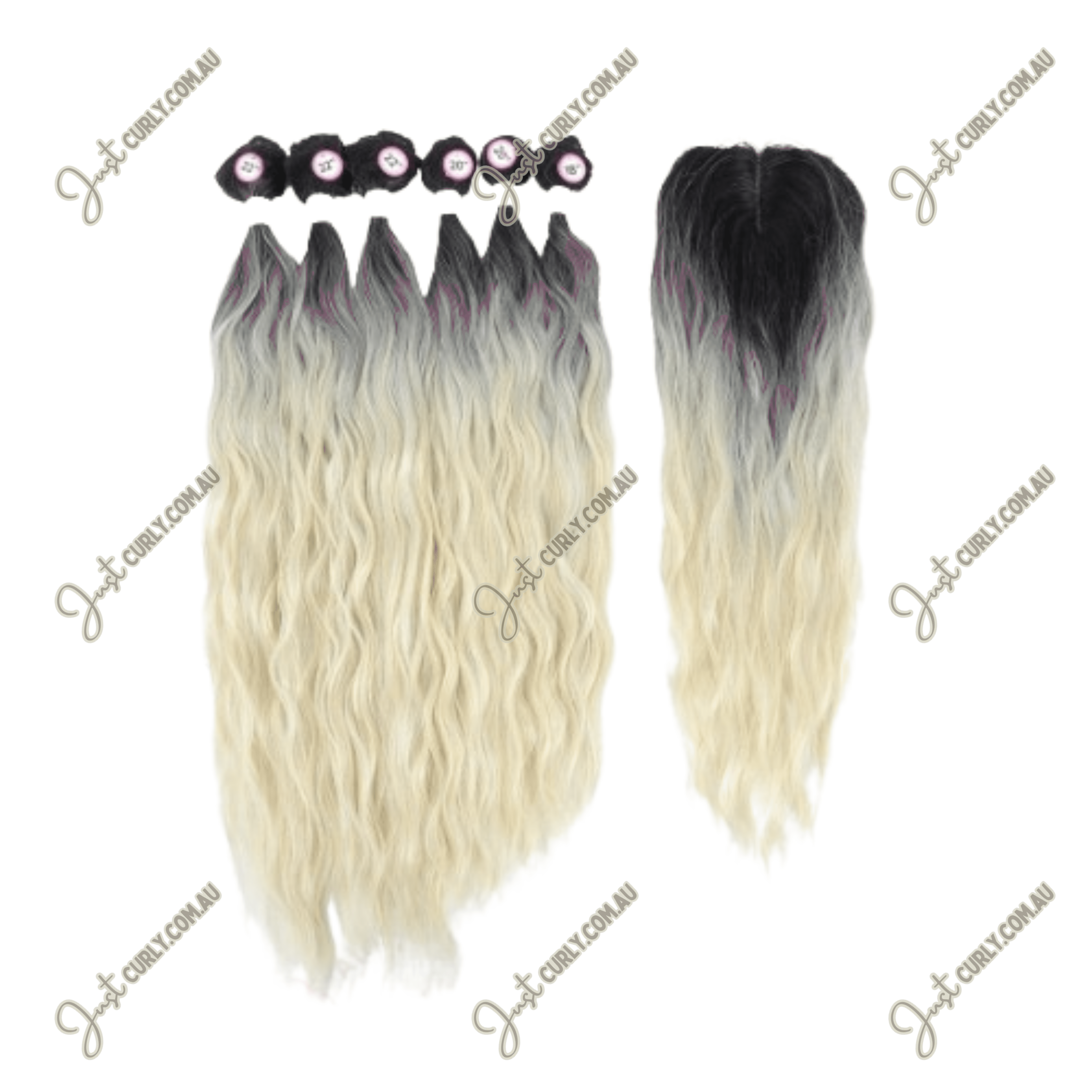 123 Complete 14" 16" 16"18"18" 18" + Closure (Natural Wave)