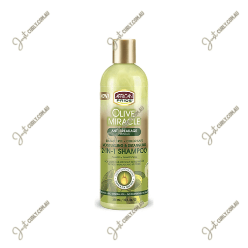 African Pride Olive Miracle 2-in-1 Shampoo and Conditioner 12oz - Just Curly