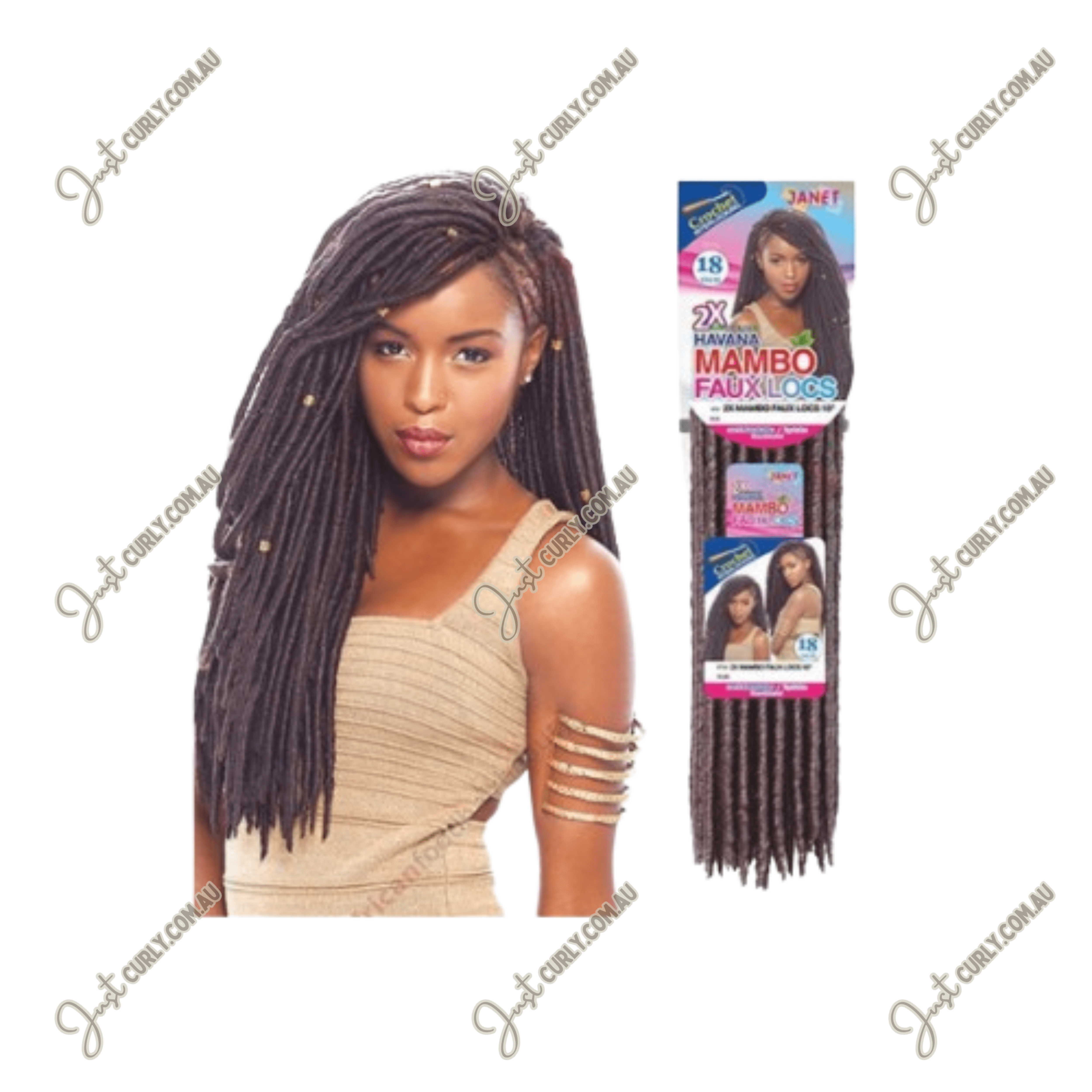 Janet 2x Havana Mambo Faux Locs 18"