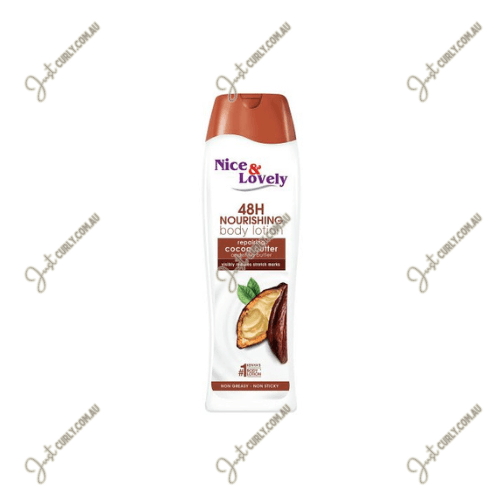 Nice & Lovely Nourishing Body Lotion Cocoa Butter 600ml - JustCurly