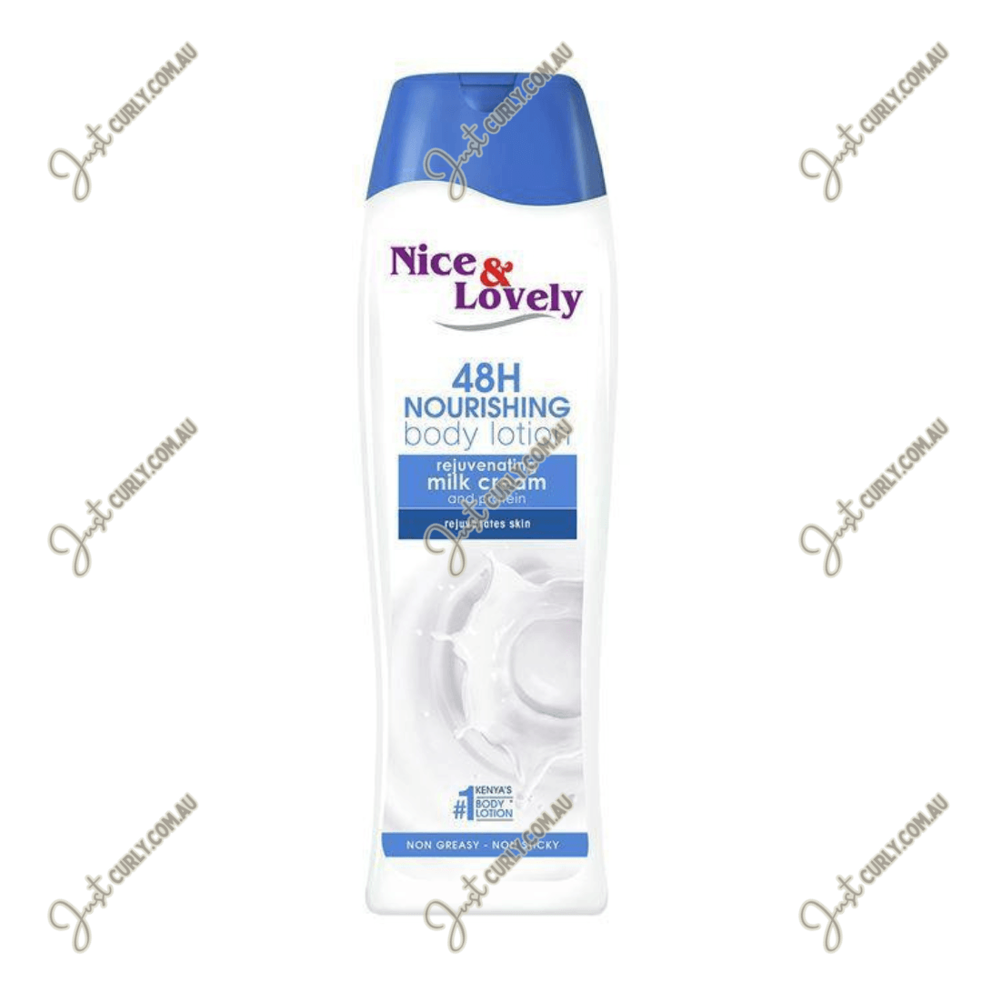 Nice & Lovely Nourishing Body Lotion Milk Cream 600ml - Just Curly